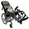 Karman Healthcare VIP515-18-E Foldable Tilt in Space, Diamond Black, 20" Rear Wheels and Elevating Legrests and 18" Seat Width