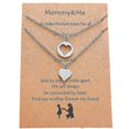 thumbnail image 1 of Heart Necklace Mother Daughter Necklace Set 2pcs Mother's Day Gift, 1 of 5