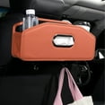thumbnail image 6 of Tgbvmt Car Seat Back Organizer, Leather Storage Box, Hangable Cup Organizer, Tissue Holder for Car Interior Decoration, Perfect for SUVs, Trucks, Keeps Your Vehicle Neat and Organized, 6 of 6