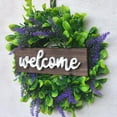 thumbnail image 3 of Rustic Welcome Sign Lavender Wreath Artificial Eucalyptus Garland, 3 of 7