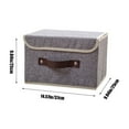 thumbnail image 2 of Hiroekza Storage Box with Lid Storage Bin with Handle Drawer Organizer - Non-Woven Fabric, Collapsible, Space-Saving for Clothes, Underwear, Accessories 14.9x9.8x9.8in Blue, 2 of 6