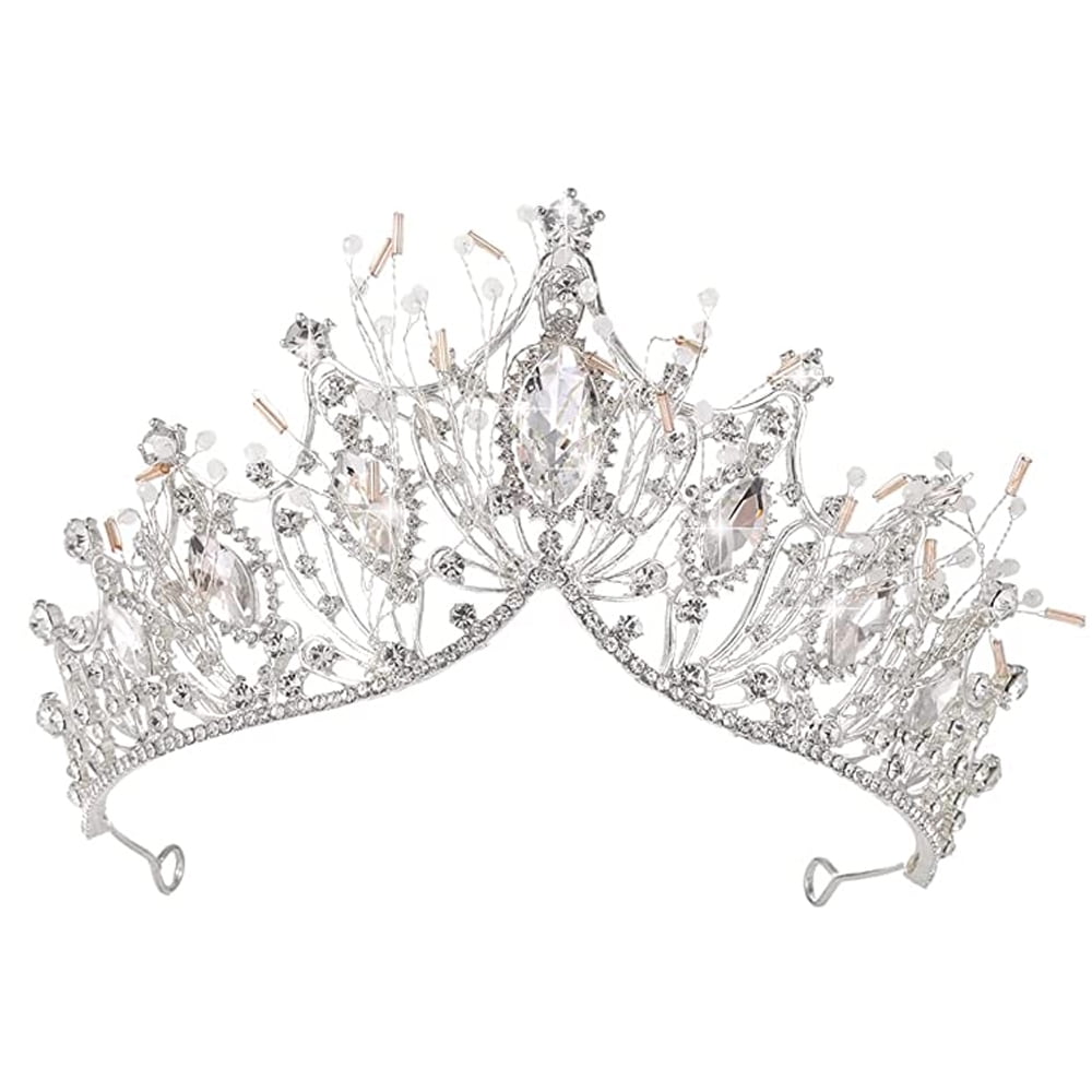 Queen Crown Gothic Rhinestone Wedding Tiaras and Crown for Bride