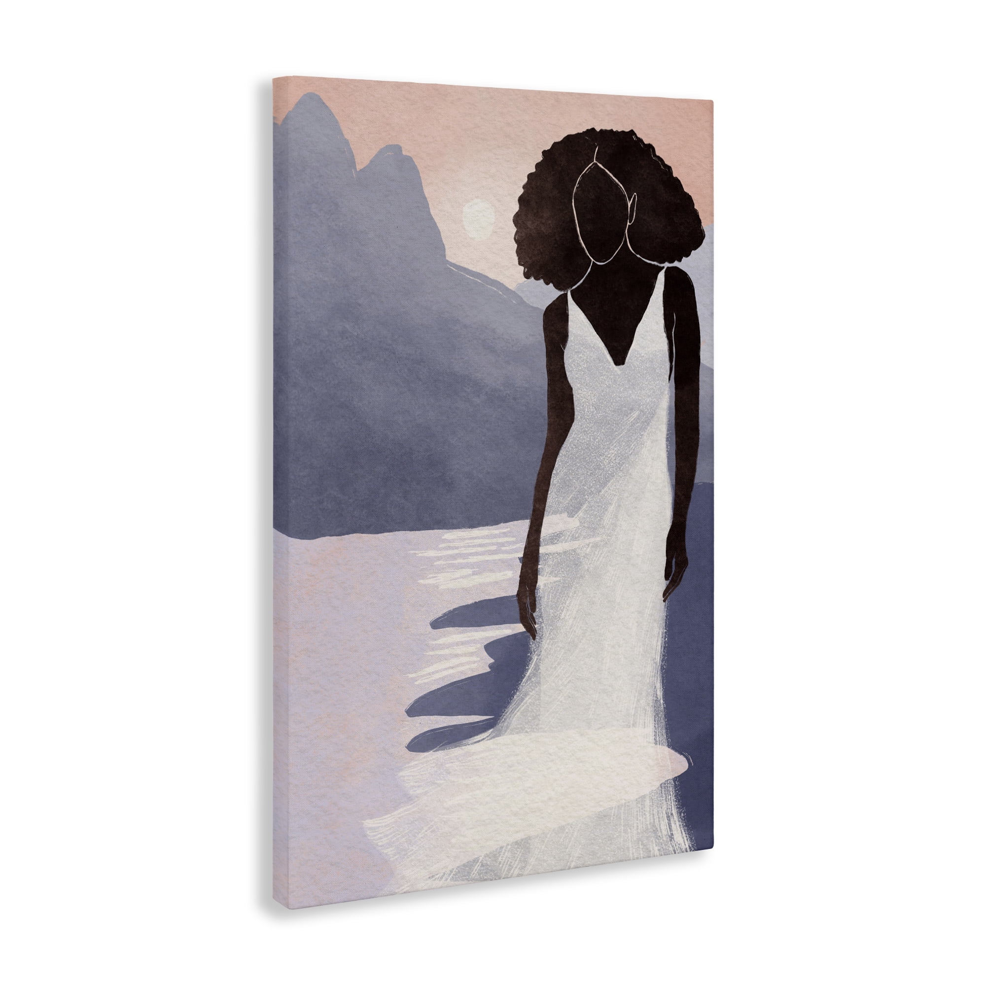 Stupell Industries White Gown Silhouette at Sunset Canvas Wall Art, design by Yuyu Pont