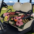 thumbnail image 3 of Psesaysky Golf Cart Seat Covers, Golf Cart Seat Towel Blanket with Handle, Foldable, Soft and Comfortable, Suits EZGO, Yamaha, Club Car and Other 2-Seat Carts, 51"x 30.3", Vintage Tropical Hibiscus, 3 of 8