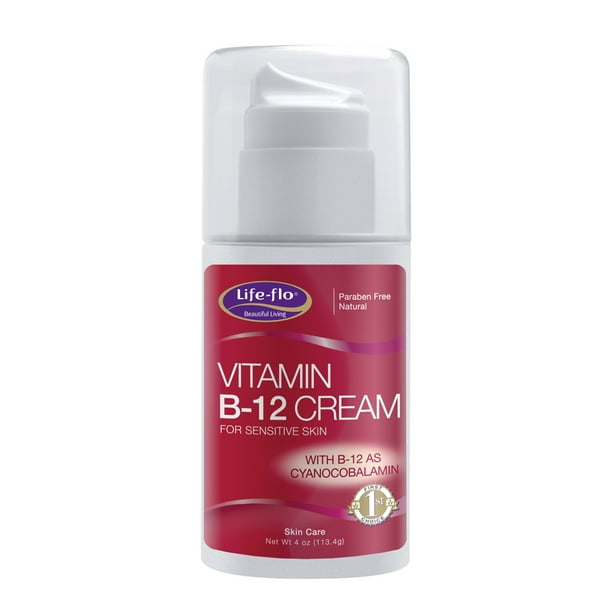 LifeFlo Vitamin B12 Cream For Sensitive Skin Soothes & Moisturizes With Aloe Vera, Avocado