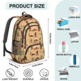 thumbnail image 5 of Bigfoot and Mountain Brown Pattern Backpack for School, Cute School Bag with Adjustable Shoulder Straps and Padded Back, 16.9"x12.6"x5.9", 5 of 5