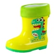 thumbnail image 6 of Hpapadks Rain Boots For Boys Rubber Non Slip Waterproof Cute Cartoon Water Shoes Casual Hiking Wide Calf Yellow 10-10.5 Y, 6 of 6