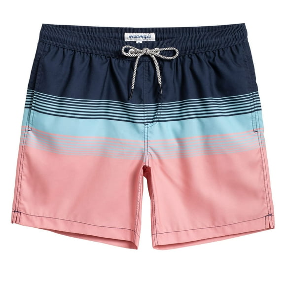 Bañador maamgic Quick Dry Shorts de baño para hombre azul y rosa