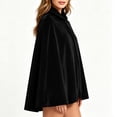thumbnail image 6 of YABCSAZ Medieval Velvet Cloak Unisex Halloween Cape for Adults, Velvet Cosplay Cape with Stand Collar, Stage Costume Cloak, Gold Velvet Cape, Halloween Roleplay Cape, Short Cape, Black, 6 of 7