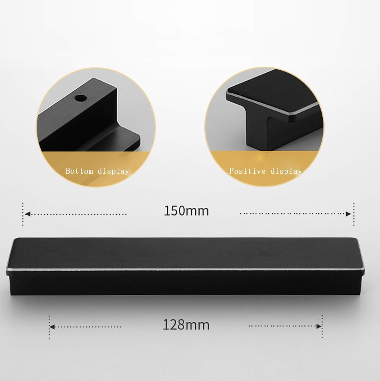 Gamvdout 2X Kitchen Cupboard Door Handles Chest of Drawers Golden Cabinet Pulls T Bar Cabinet Handles Kitchen Handles Drawer Pulls Hardware Parts