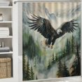 thumbnail image 6 of Orinice Eagle Forest Mountains Bathroom Decor Set with Shower Curtain, Colorful Luxurious Graphic Print Polyester Fabric, Chic Modern Style, 100% Polyester Fiber, Multi Size Shower Curtain, 6 of 7