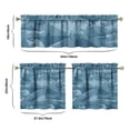 thumbnail image 6 of Kitchen Curtains 24 Inch Short - 3 Panel Set, Shark Whale Dolphin Ocean Theme, Rod Pocket Window Curtain, 100% Polyester for Nautical Farmhouse Kitchen, Easy Wash, 6 of 6