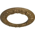thumbnail image 3 of Ekena Millwork 12 1/4"OD x 7 1/2"ID x 7/8"P Ribbon with Bow Ceiling Medallion (Fits Canopies up to 7 1/2"), Hand-Painted Rubbed Bronze, 3 of 6