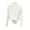 White, variant on TIMIFIS White Solid Color Tops for Women High Collar Crop Undershirts Tops Long Sleeve Blouses Casual Fashion Stylish Fall Winter Shirts