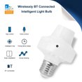 thumbnail image 1 of Light A C90-250V Wirelessly BT Connected Intelligent Light Bulbs E27 Base Socket Holder Supported Phones App Control/ Timing Times Delay Function/ Voice Control/ Sharing/, 1 of 7