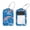 multicolored 4, variant on 2 Pack Leather Luggage Tag with Stainless Steel Loop, Cute Octopus and Blue Wave Pattern Baggage Handbag Travel Suitcase Tags with Name ID Card Perfect to Quickly Spot Luggage Suitcase