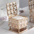 thumbnail image 4 of Organizador de maquillaje de cristal ZHAOCHENG bolsa pequeña con tapa dispensadora de algodón, 4 of 4