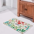 thumbnail image 2 of Bathroom Rugs Door Mat Floor Mat Super Cozy Christmas Floral Print Bathroom Carpet Decorative Indoor Outdoor 31 x 20 inch Carpet Runner, 2 of 4