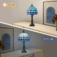 thumbnail image 2 of MEHOOM Tiffany Style Table Lamp with Stained Glass Lamp Shade, LED 3 Color,Auto Timer Dimmable,Bedroom, Living Room, 2 of 9