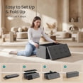 thumbnail image 3 of Nordic Hygge 43-Inch Folding Storage Ottoman Bench, Dark Gray, 3 of 7