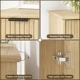 thumbnail image 4 of Swedhaus Fluted Sideboard Cabinet with Storage,Wooden Buffet Cabinet with Doors & Adjustable Shelves for Dining Room,Farmhouse Cupboard for Home Indoor, 4 of 7