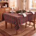 thumbnail image 4 of Sm:)e Royal Stewart Tartan Plaid Tablecloth, Rectangle 55 x 84 Inch, Wrinkle-Resistant & Machine Washable Classic Check Table Cover for Dinner/Party Decoration/Holiday, 4 of 7