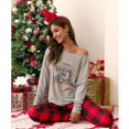 thumbnail image 4 of Pijama navideño de invierno, pijama a rayas de manga larga, pijama navideño para mujer de talla grande, ropa de dormir para mujer, camiseta para dormir, 4 of 4