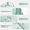 thumbnail image 6 of Aisboks 11-16'' Laptop Bag,Business Briefcase for Women, Water-Resistant Computer Messenger Bag, 15.6 Inch Laptop Shoulder Bag with Luggage Strap for Work Travel, Mint Green, 6 of 8