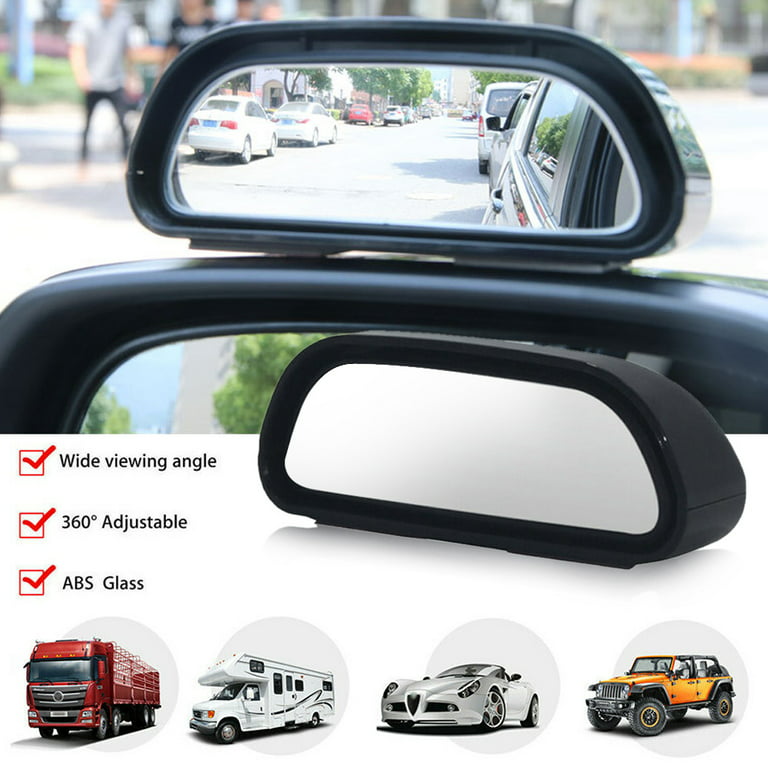 Generic Car Mirror 360 Degree Adjustable Wide Angle Side Rear Mirrors blind  spot Snap way for parking Auxiliary rear view mirror
