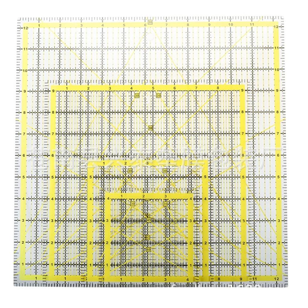 Necvior Professional Acrylic Quilting Ruler With Measurement Markings Patchwork Templates For Fabric Cutting Sewing Project