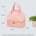 thumbnail image 2 of Lunch Bag for Women Double Compartment Insulated Tote Lunch Bag Antifouling Waterproof Leakproof Cooler Lunch Bag with Large Capacity for Office School Picnic（Pink）, 2 of 7