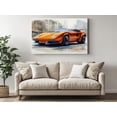 thumbnail image 3 of Classic Orange Lamborghini Countach Canvas Art - Retro Cityscape Wall Decor - High-Quality Automotive Artwork - Handcrafted Car Enthusiast Print - Available in Multiple Sizes, 3 of 7