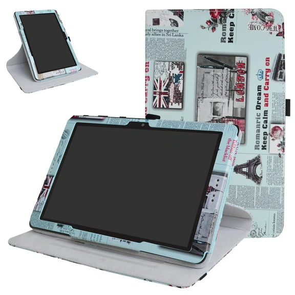 Labanema 10.0" AT&T Primetime Case, 360 Degree Rotary Stand 10.0" AT&T Primetime Cover, Anti Scratch Waterproof Protective Case for 10.0" AT&T Primetime (Newspaper)