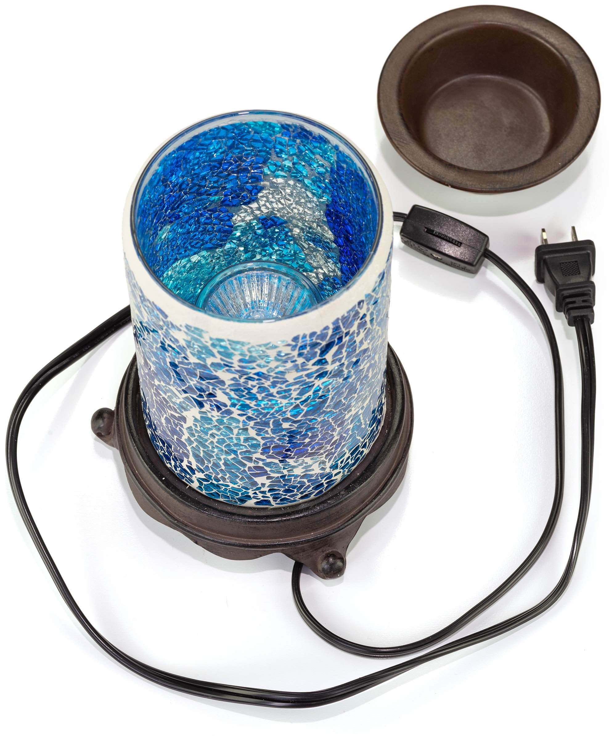 VP Home Mosaic Glass Wax Warmer, Gleaming Silver Tile, Electric Home  Fragrance, 0.79 H 5.2 L 1.38 W - Foods Co.
