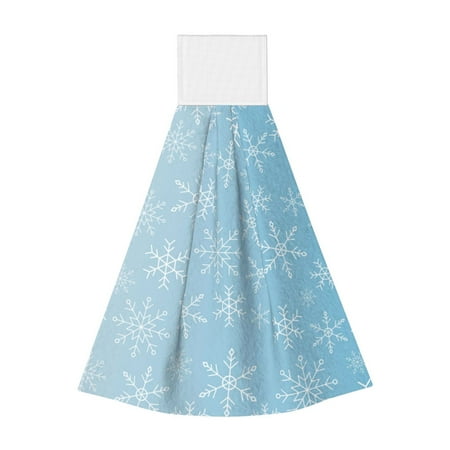 

Coaee Snowflake Snowing for Fast Absorbent Hanging Towels with Velcro for Kitchen Bathroom Laundryroom