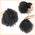 thumbnail image 7 of Afro Puff Drawstring Ponytail Bun For Black Women 150% Density 10A Brazilian Virgin Human Hair 4C Afro Kinky Curly Clip In Ponytail Extension Human Hair Pieces 130g 8 Inch, 7 of 7