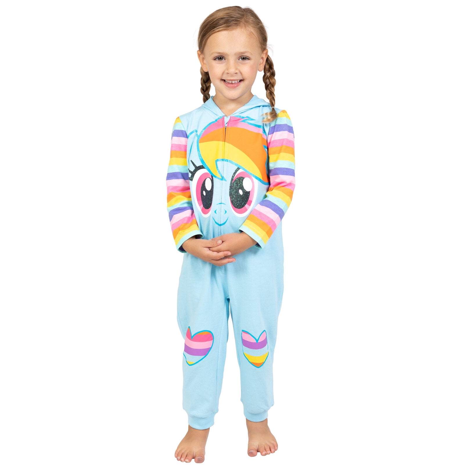 My Little Pony Rainbow Dash Toddler Girls Zip Up Coverall Newborn to Big Kid