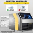 thumbnail image 4 of VEVOR 110V Commercial Ice Maker 440LBS/24H with 99LBS Storage Capacity Commercial Ice Machine 144 Ice Cubes Per Plate Include Scoop and Connection Hoses Auto Clean for Bar Home Supermarkets Restaurant, 4 of 9