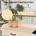 thumbnail image 6 of Outsunny Potting Bench Table, Includes Removable Outdoor Sink Station with Hose Hook Up, Wooden Work Station with Faucet, Drawer, Natural Wood, 6 of 9