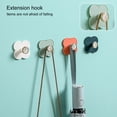 thumbnail image 3 of 4Pcs Adhesive Bathroom Hooks Seamless Punch-Free Flower Shape Coat Hanging Hooks for Home, 3 of 8