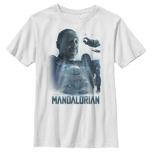 Boy's Star Wars: The Mandalorian Gideon Captured Graphic Tee White Medium