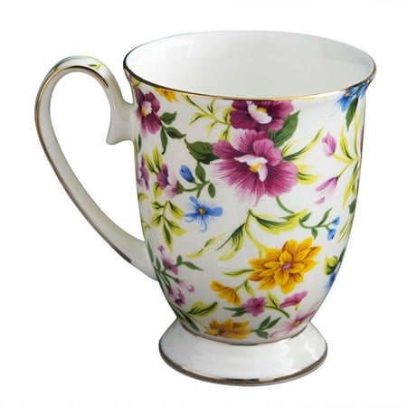 

Younar Floral Coffee Tea Mugs Large Capacity Ceramic Breakfast Water Cup