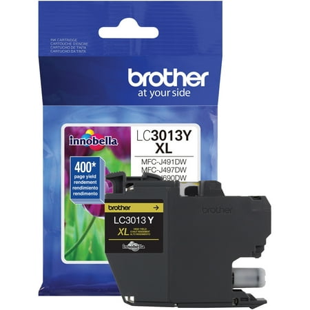 Brother Genuine LC3013Y High-Yield Yellow Printer Ink Cartridge