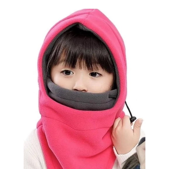 TELOLY Toddler Hat,Double Sided Fleece Design Baby Beanie,Thickened Dense Villus Baby Hats,Magenta,Dark Gray