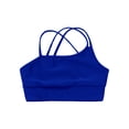 thumbnail image 3 of Manyakai Girl Sport Bras Kids Asymmetrical Spaghetti Straps Sleeveless Crop Tank Tops Dance Tops Royal Blue 10, 3 of 5