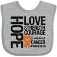 thumbnail image 3 of Inktastic Leukemia Cancer Hope Love Strength Boys or Girls Baby Bib, 3 of 4