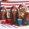 thumbnail image 4 of 3 Pack Red White Blue Patriotic Star Sunglasses for Independence Day, Labor Day Party, UV380 Plastic Eyeglasses, Fun Party Props & Decorations (14x14x6.8cm), 4 of 6