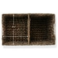 thumbnail image 6 of Casafield Stair Basket with Handles, Espresso Dark Brown - Woven Water Hyacinth Staircase Step Organizer Bin, 6 of 7