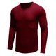 thumbnail image 1 of Hombres Sólido Casual Pullover Manga larga Cuello en V Cerca del cuerpo Sin capucha Camisa Blusa Pompotops oipoqjl16917, 1 of 4