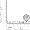 thumbnail image 6 of Gem Stone King 925 Sterling Silver Pink Lab Grown Diamond and Green TourmalineBracelet for Women (2.27 Cttw, Gemstone April Birthstone, Round 4MM, 7.5 inch), 6 of 6